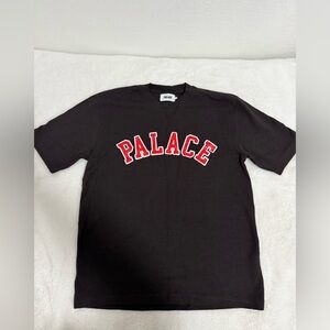 PALACE mens thick brown Tee with Red Logo